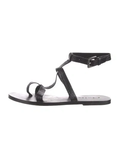 Pre-owned A.emery Leather Gladiator Sandals In Black