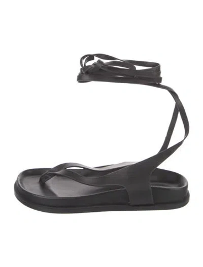 Pre-owned A.emery Leather Gladiator Sandals In Black