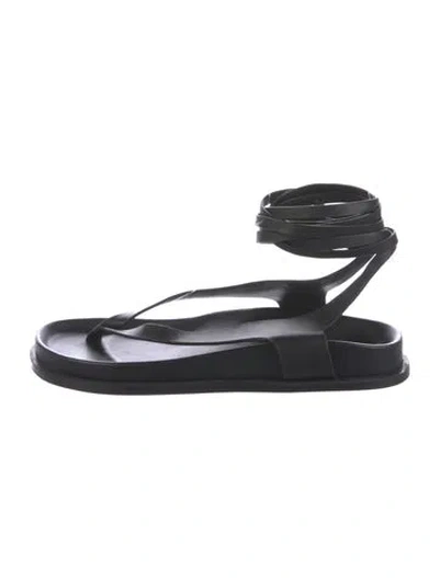 Pre-owned A.emery Leather Gladiator Sandals In Black