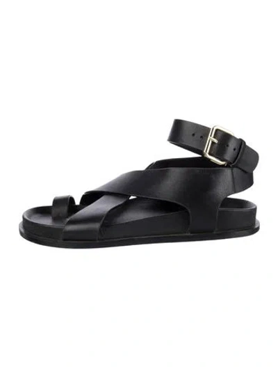 Pre-owned A.emery Leather Gladiator Sandals In Black