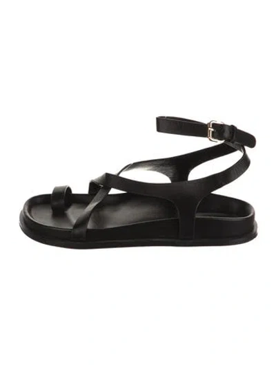 Pre-owned A.emery Leather Gladiator Sandals In Black