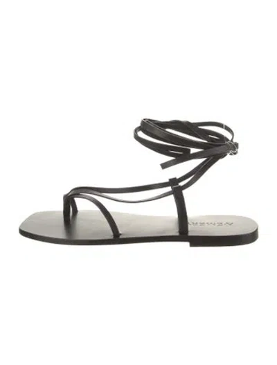 Pre-owned A.emery Leather Gladiator Sandals In Black