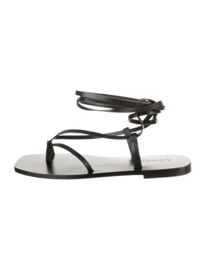 Pre-owned A.emery Leather Gladiator Sandals In Black