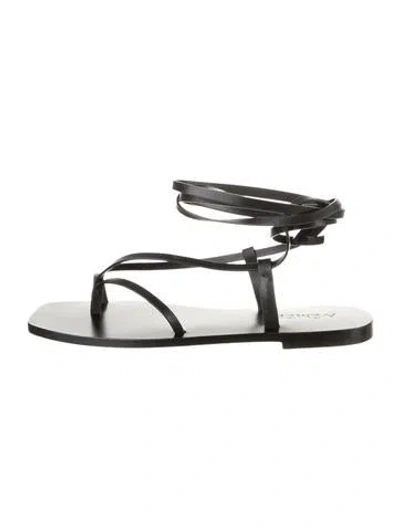 Pre-owned A.emery Leather Gladiator Sandals In Black