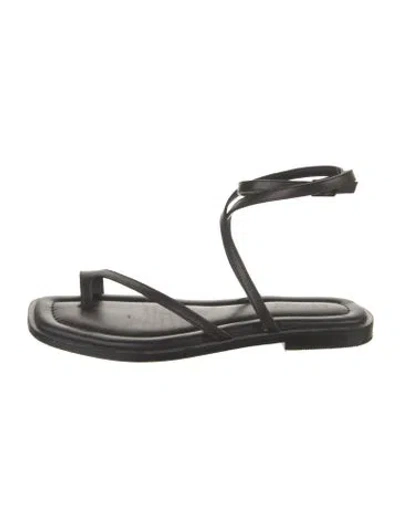Pre-owned A.emery Leather Gladiator Sandals In Black