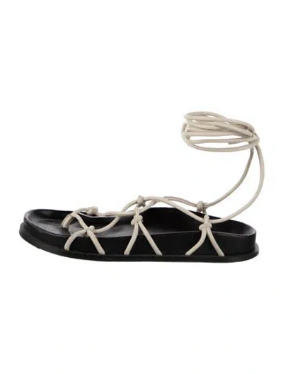 Pre-owned A.emery Leather Gladiator Sandals In Black