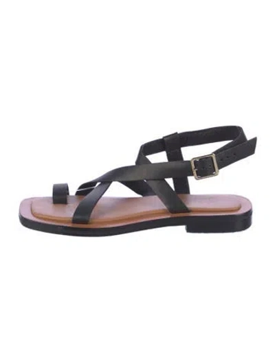 Pre-owned A.emery Leather Gladiator Sandals In Black