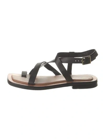 Pre-owned A.emery Leather Gladiator Sandals In Black