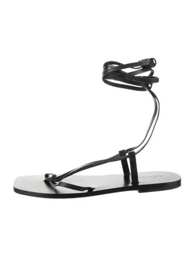 Pre-owned A.emery Leather Gladiator Sandals In Black