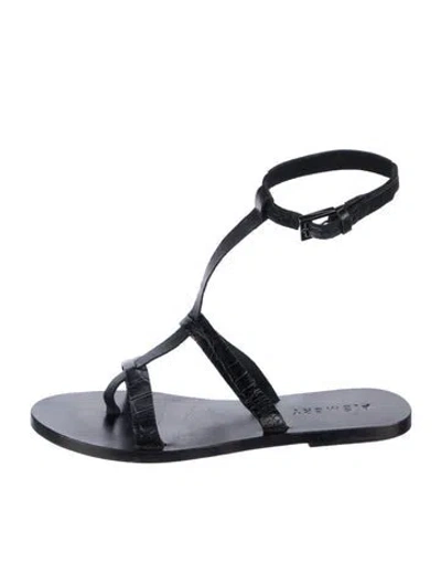 Pre-owned A.emery Leather Gladiator Sandals In Black