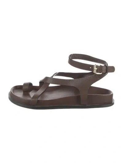 Pre-owned A.emery Leather Gladiator Sandals In Brown