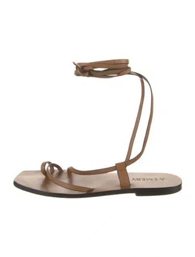 Pre-owned A.emery Leather Gladiator Sandals In Brown