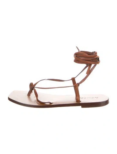 Pre-owned A.emery Leather Gladiator Sandals In Brown