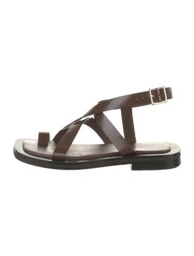 Pre-owned A.emery Leather Gladiator Sandals In Brown