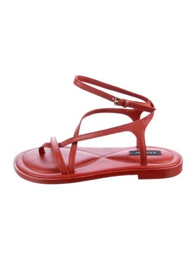 Pre-owned A.emery Leather Gladiator Sandals In Red