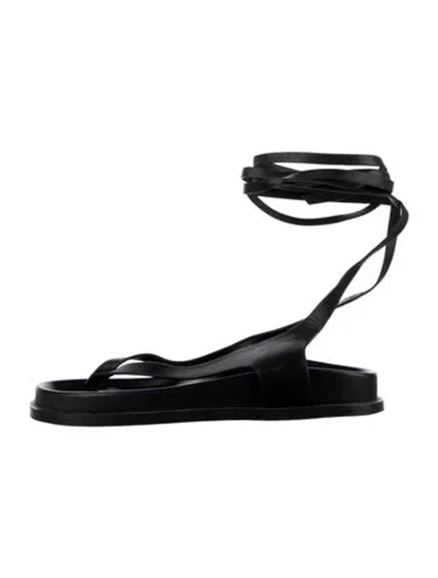 Pre-owned A.emery Leather Sandals In Black