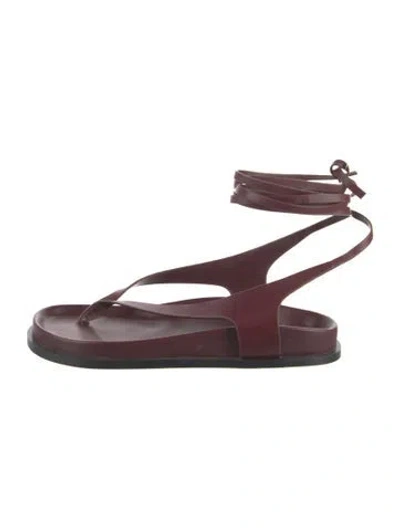 Pre-owned A.emery Leather Sandals In Burgundy