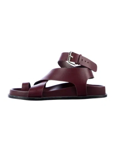 Pre-owned A.emery Leather Sandals In Burgundy
