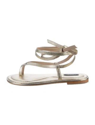 Pre-owned A.emery Leather Sandals In Gold