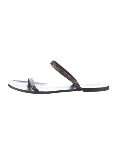 Pre-owned A.emery Leather Slides In Black