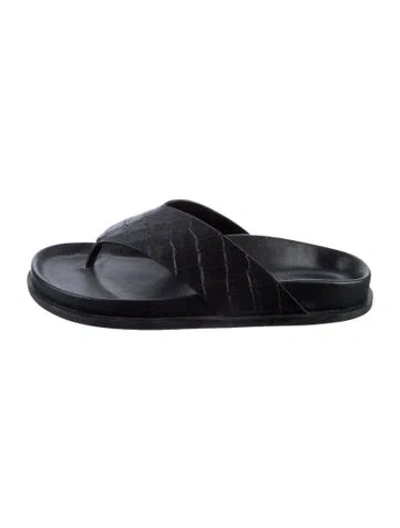 Pre-owned A.emery Leather Slides In Black