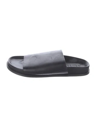 Pre-owned A.emery Leather Slides In Black