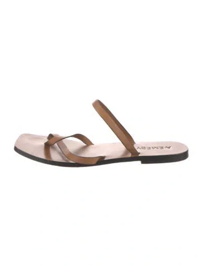 Pre-owned A.emery Leather Slides In Brown