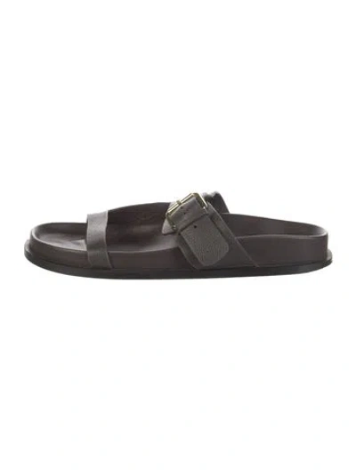 Pre-owned A.emery Leather Slides In Brown