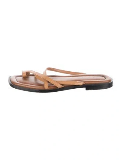 Pre-owned A.emery Leather Slides In Brown