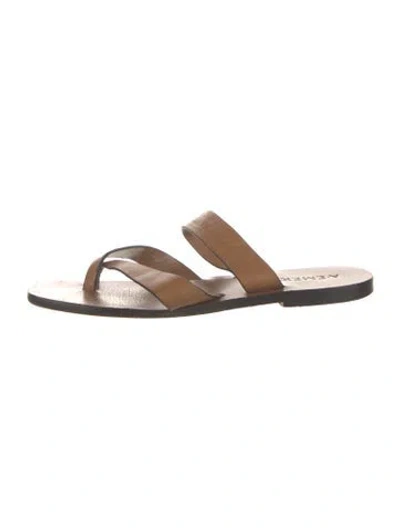 Pre-owned A.emery Leather Slides In Brown