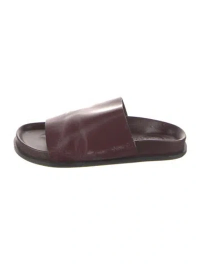 Pre-owned A.emery Leather Slides In Burgundy