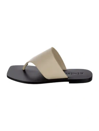 Pre-owned A.emery Leather Slides In Neutral