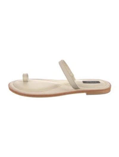 Pre-owned A.emery Leather Slides In Neutral
