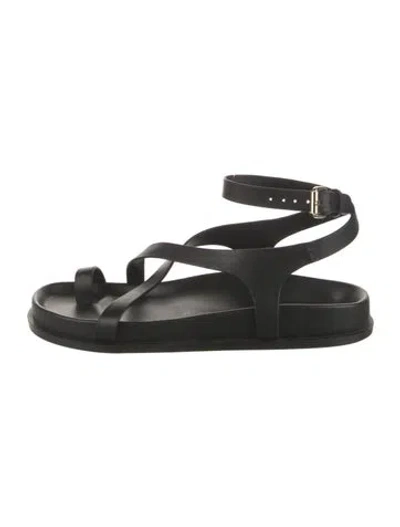 Pre-owned A.emery Leather Slingback Sandals In Black