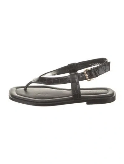 Pre-owned A.emery Leather Slingback Sandals In Black
