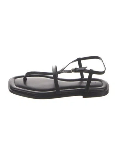 Pre-owned A.emery Leather Slingback Sandals In Black