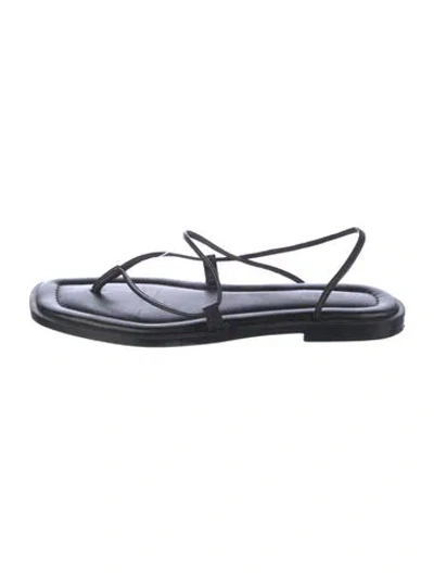Pre-owned A.emery Leather Slingback Sandals In Black