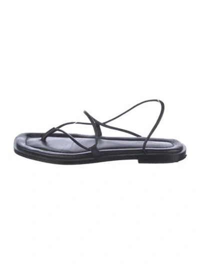 Pre-owned A.emery Leather Slingback Sandals In Black