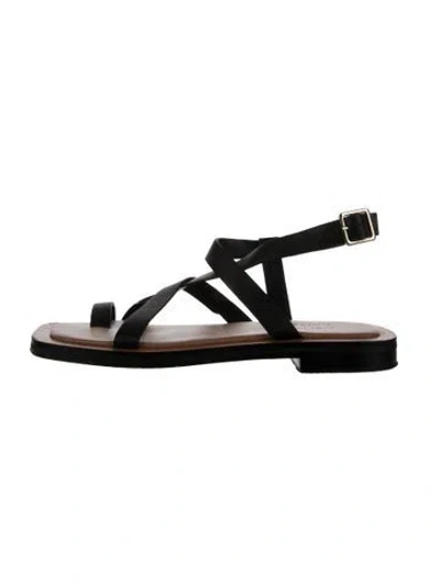 Pre-owned A.emery Leather Slingback Sandals In Black