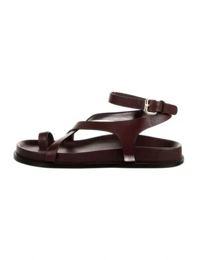 Pre-owned A.emery Leather Slingback Sandals In Brown