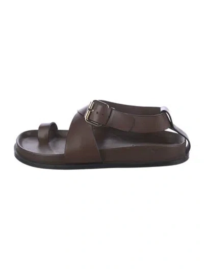 Pre-owned A.emery Leather Slingback Sandals In Brown