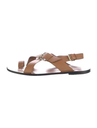 Pre-owned A.emery Leather Slingback Sandals In Neutral