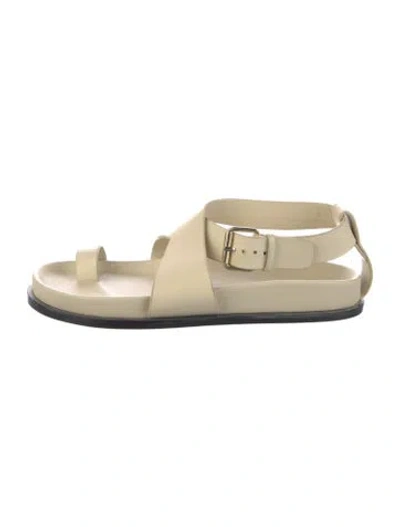Pre-owned A.emery Leather Slingback Sandals In Neutral