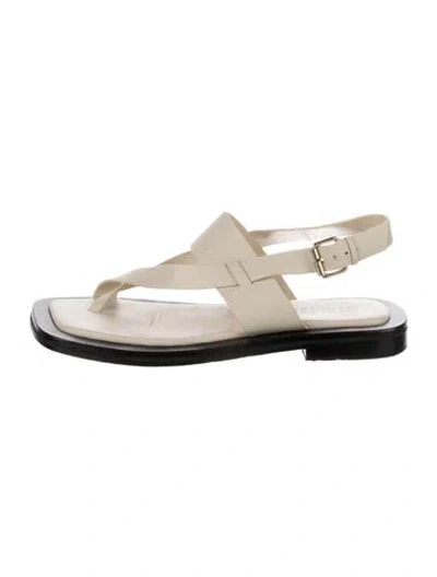 Pre-owned A.emery Leather Slingback Sandals In Neutral