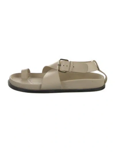 Pre-owned A.emery Leather Slingback Sandals In Neutral