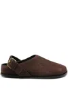 A.emery 20mm Louis Suede Clogs In Brown