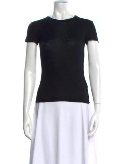 Pre-owned A.emery Merino Wool Crew Neck T-shirt In Black