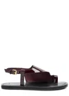 A.emery Milne Patent Leather Sandals In Burgundy