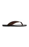 A.emery Sandali 'kinto' Con Punta Quadrata E Design A Infradito In Pelle Marroni Donna In Brown