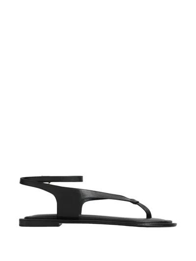 A.emery A. Emery Chic Ankle Strap Flip-flop Sandals In Black